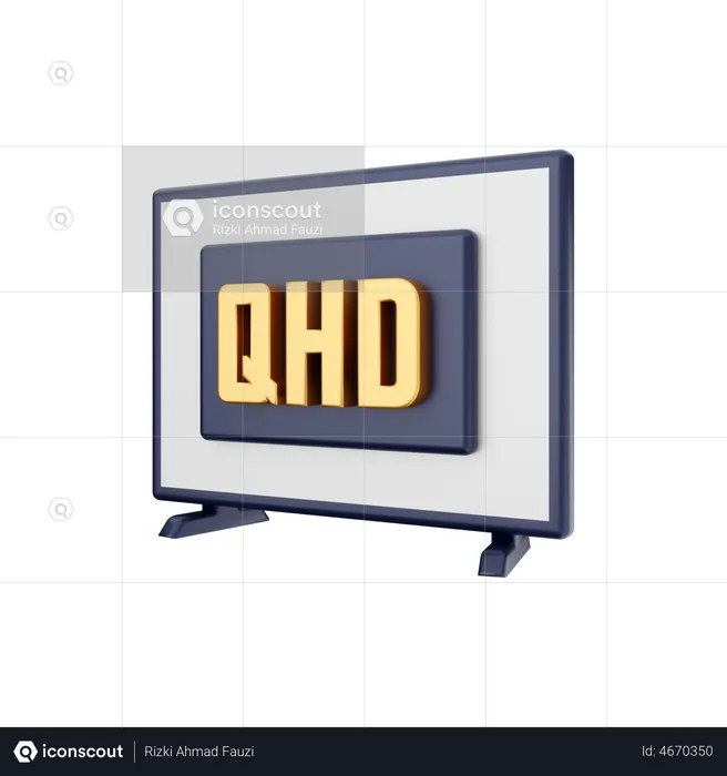 Qhd Smart Tv  3D Illustration