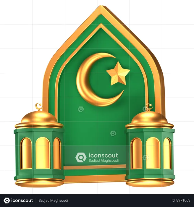 Qibla  3D Icon