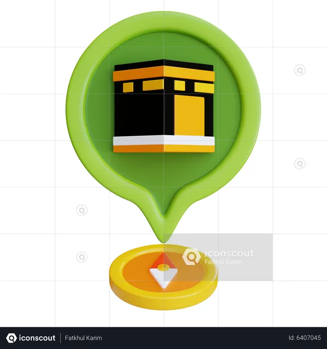 Qibla  3D Icon