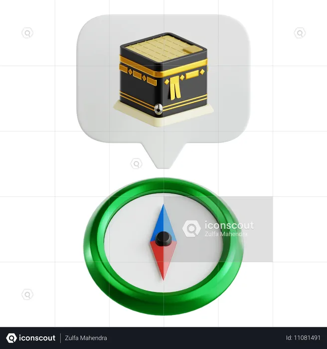 Qibla Compass  3D Icon