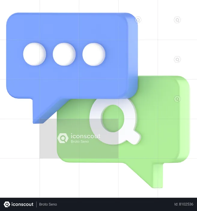 QnA  3D Icon