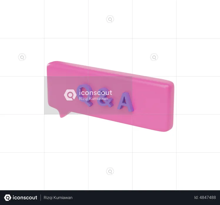 Qna Message Bubble  3D Icon