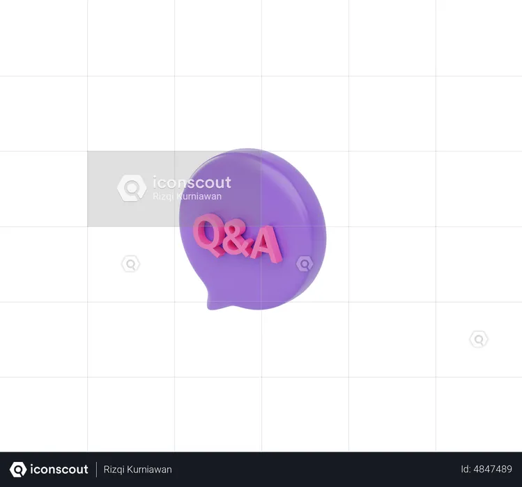 Qna Message Bubble  3D Icon