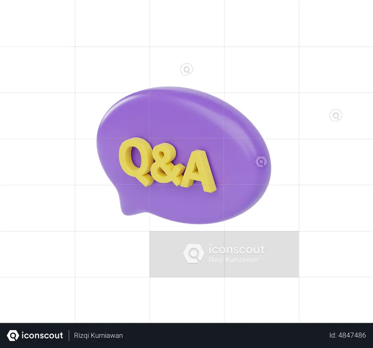 Qna Message Bubble  3D Icon