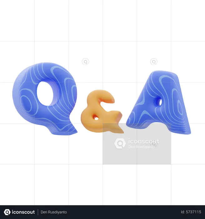 Qna Typhography  3D Icon