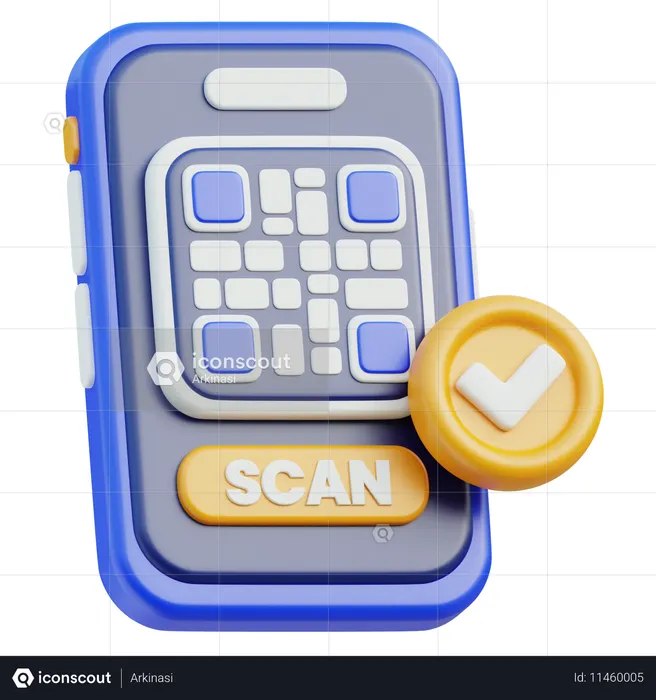 QR 코드  3D Icon