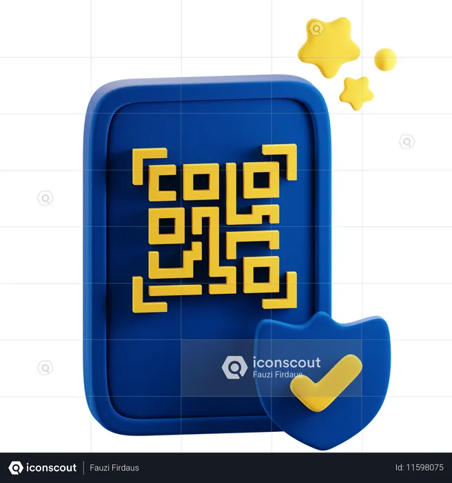 Qr 코드 보안  3D Icon