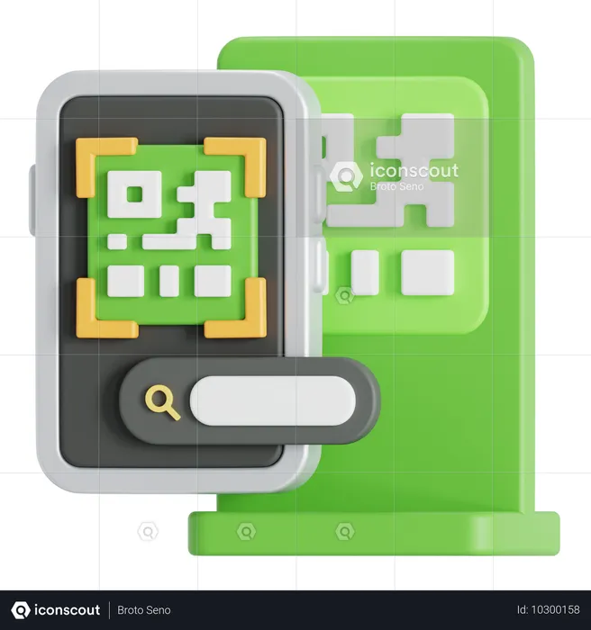 QR 코드  3D Icon