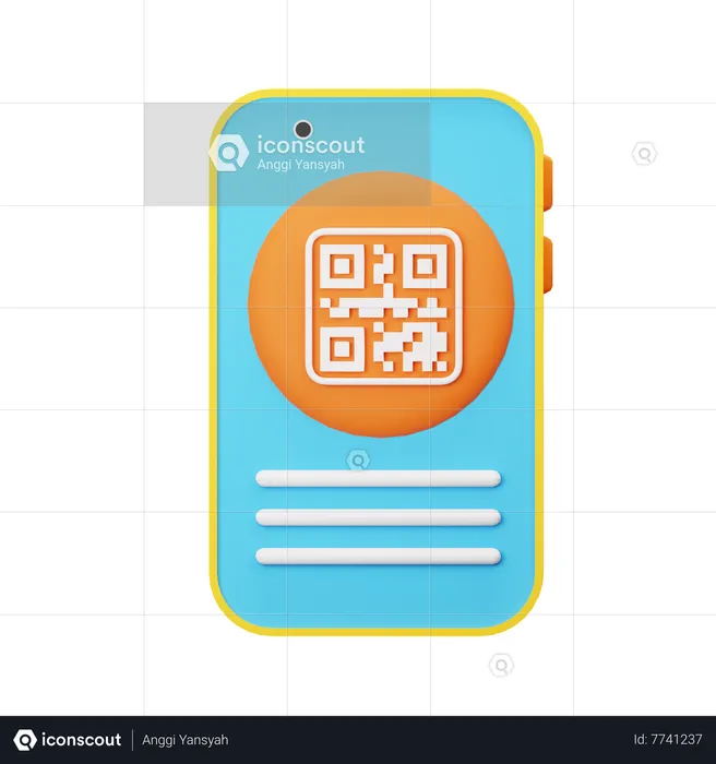 Qr Code  3D Icon