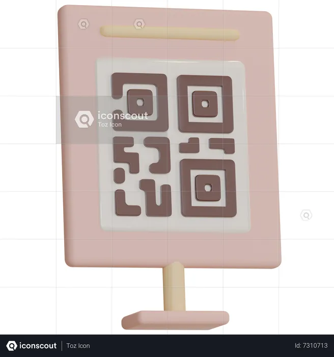 Qr Code  3D Icon