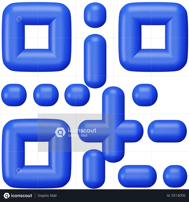 QR Code  3D Icon