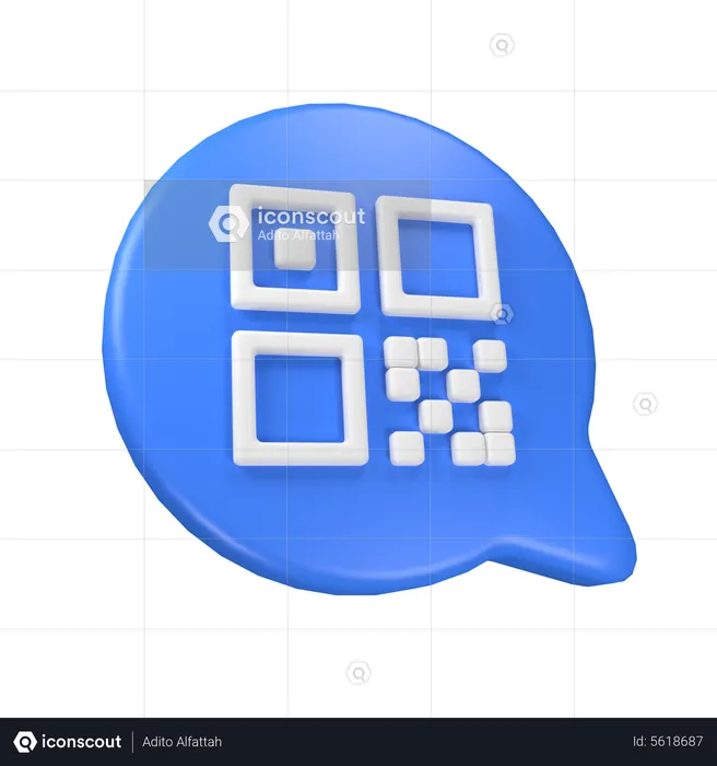 QR Code  3D Icon