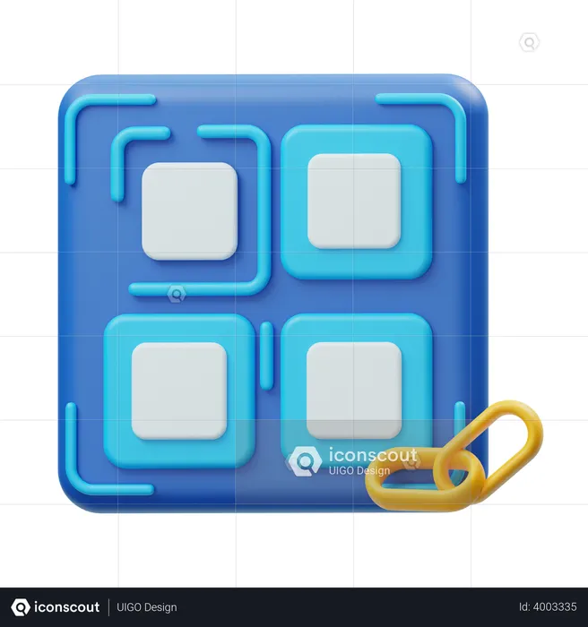 QR Code  3D Illustration