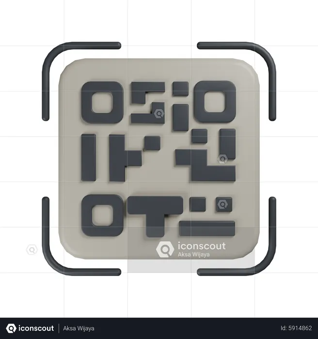 QR Code  3D Icon