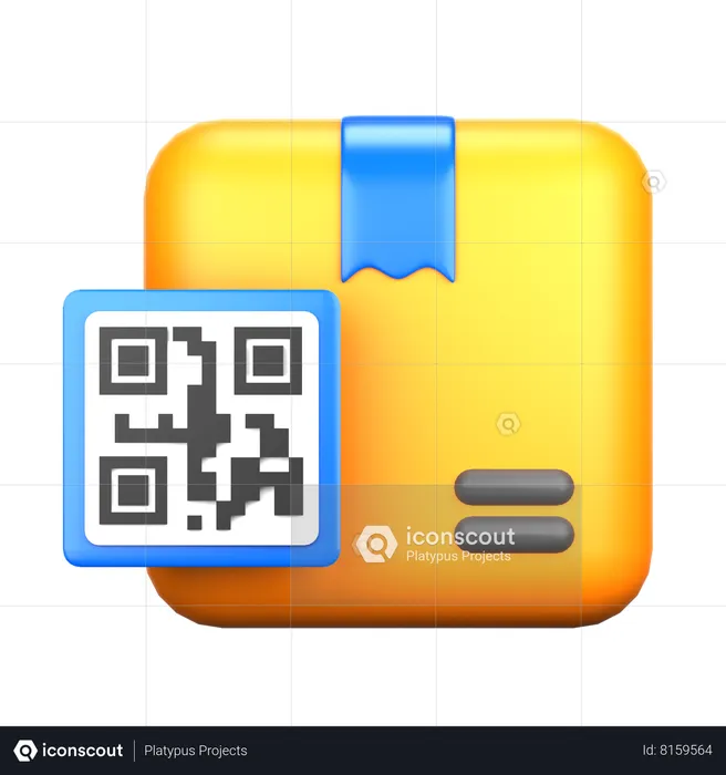 Qr Code Package  3D Icon