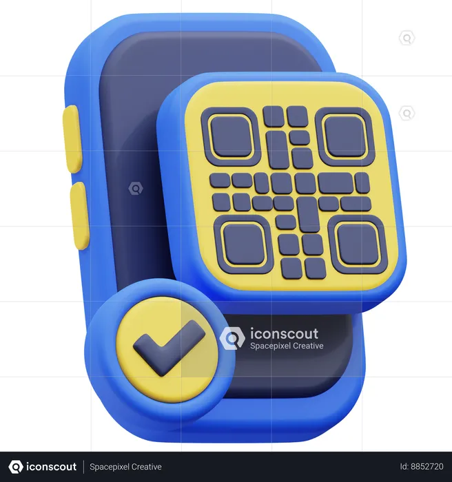 QR Code Scan  3D Icon