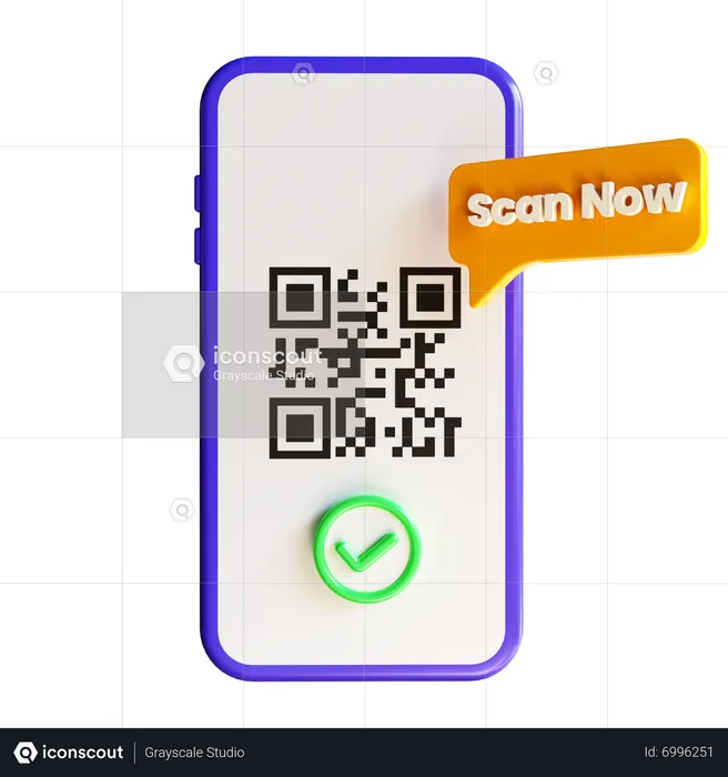 Qr Code Scan  3D Icon