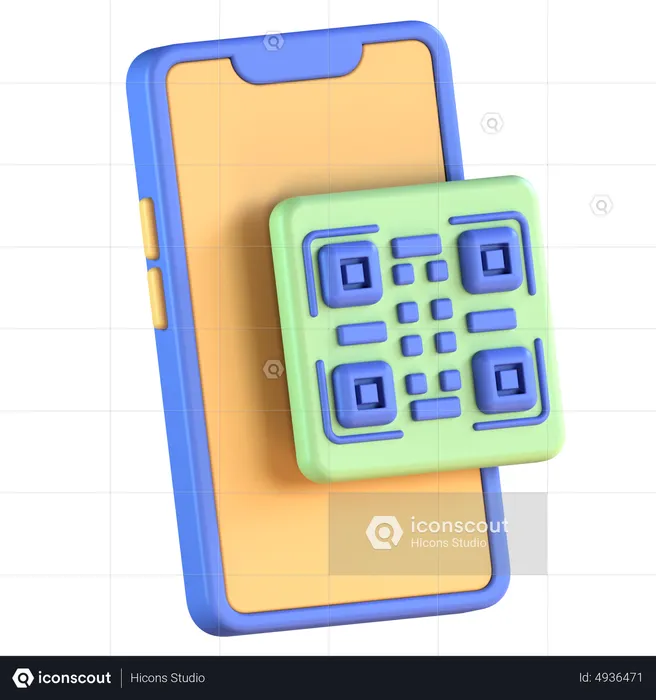 QR Code Scan  3D Icon