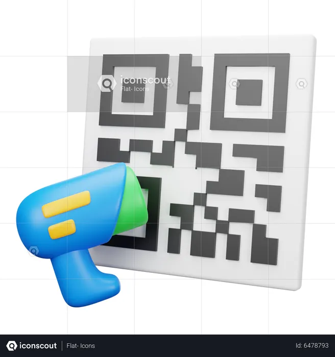 Qr Code Scan  3D Icon