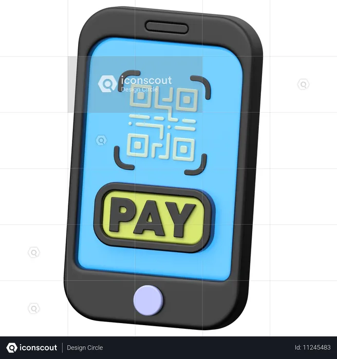 Qr Scan Payment  3D Icon