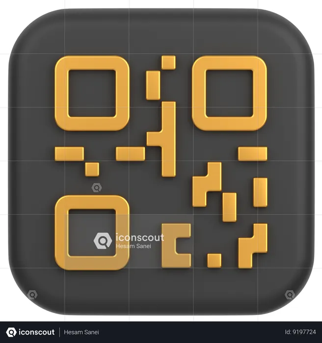 QR Code  3D Icon