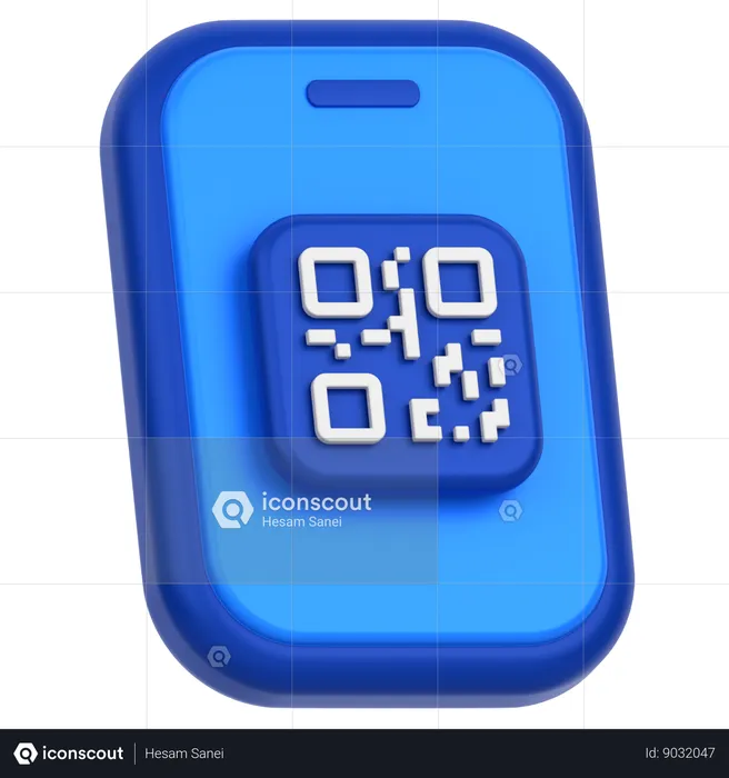 Código qr móvel  3D Icon