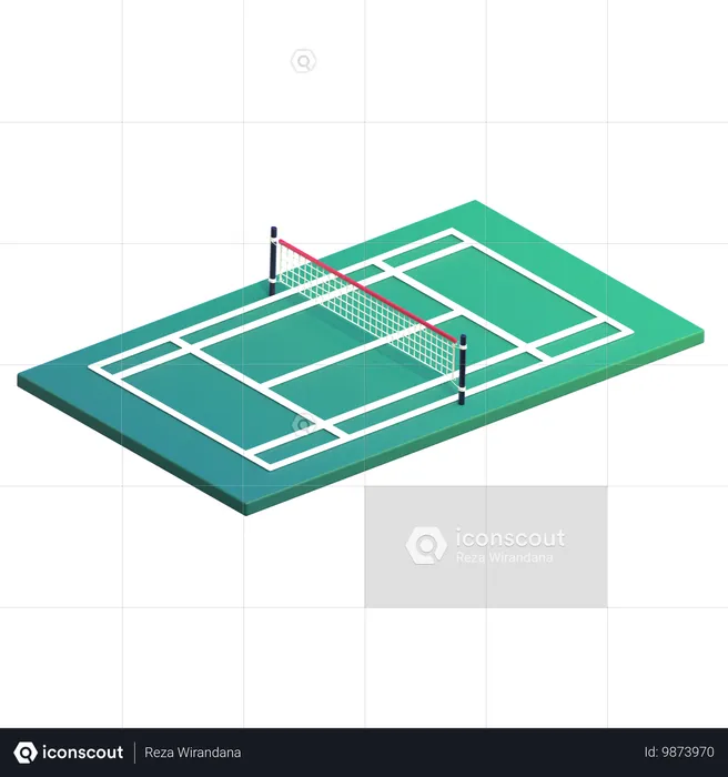 Quadra de tênis  3D Icon