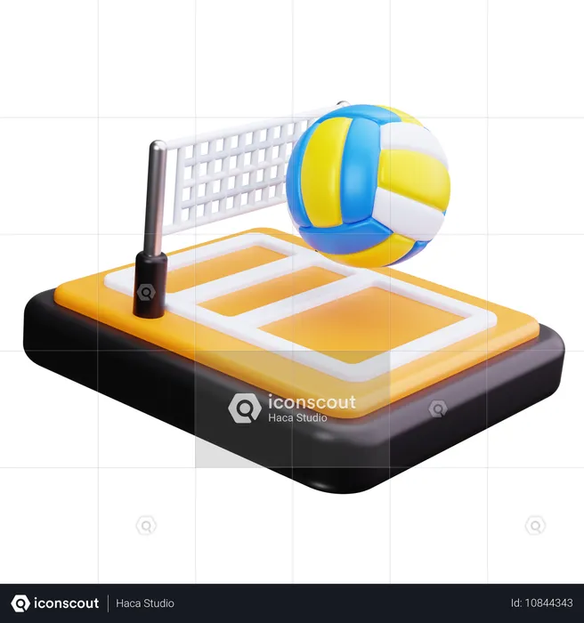 Quadra de volei  3D Icon