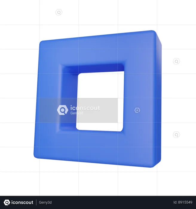 Quadrado  3D Icon