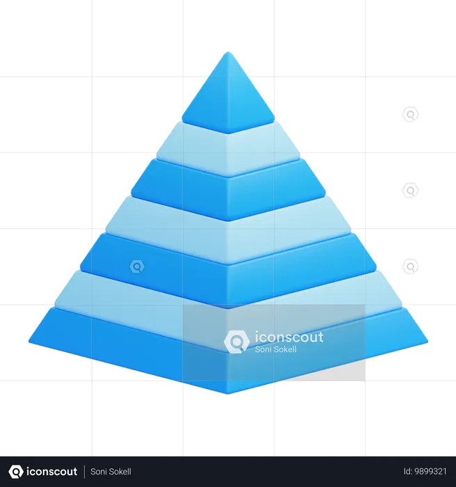 Quadratische Pyramide  3D Icon