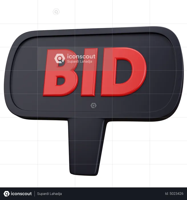 Quadro de licitações  3D Icon