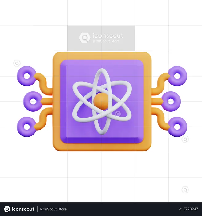 Quantum Computer  3D Icon