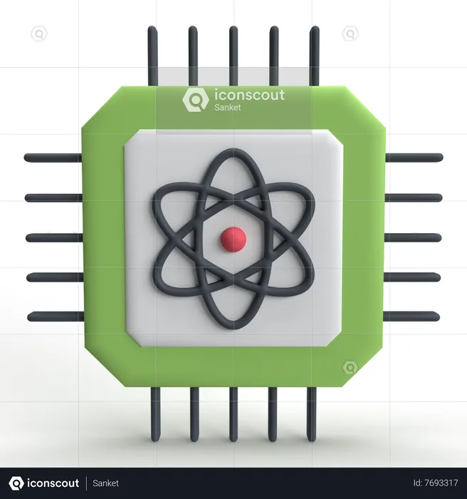 Quantum Computing  3D Icon