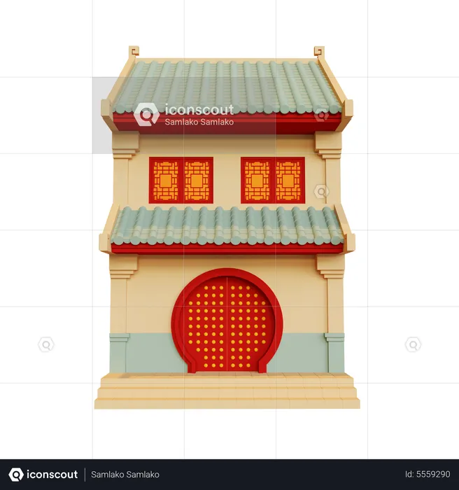 Boutique du quartier chinois  3D Icon