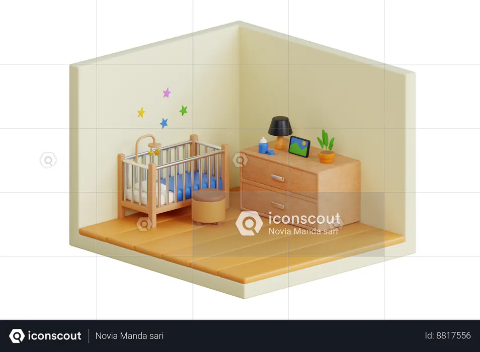 Quarto de criança  3D Illustration