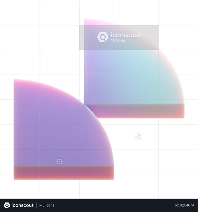 Quater Circles  3D Icon