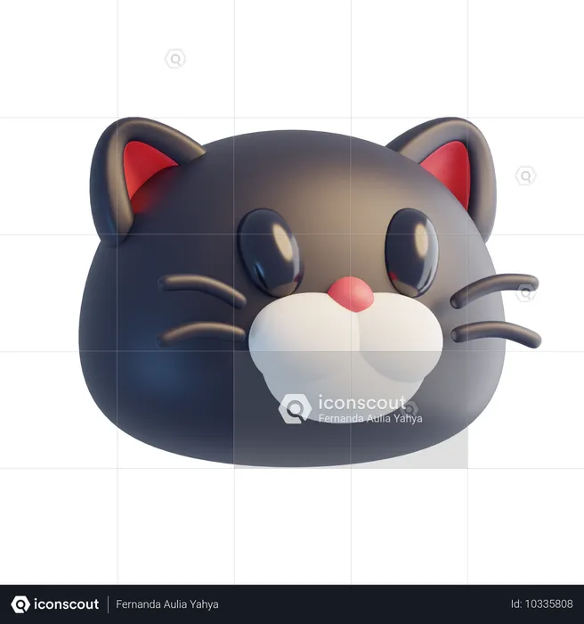 Cara de gato  3D Icon