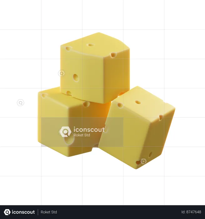 Queijo fresco  3D Icon