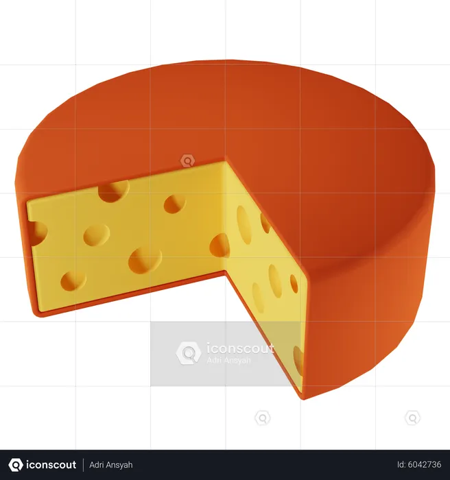 Queso rojo  3D Icon