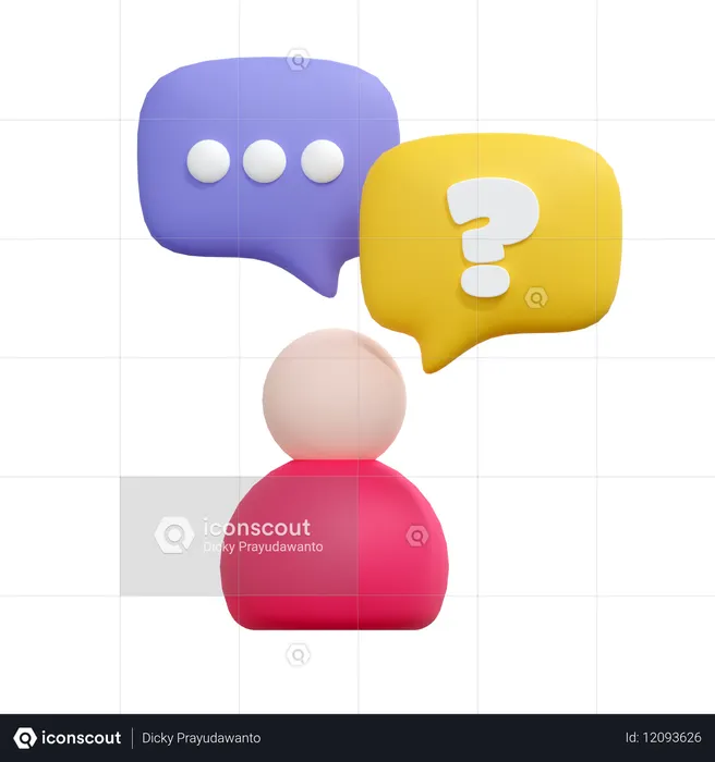 Question  3D Icon