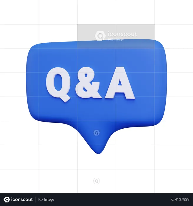 Question and Answer  3D Illustration