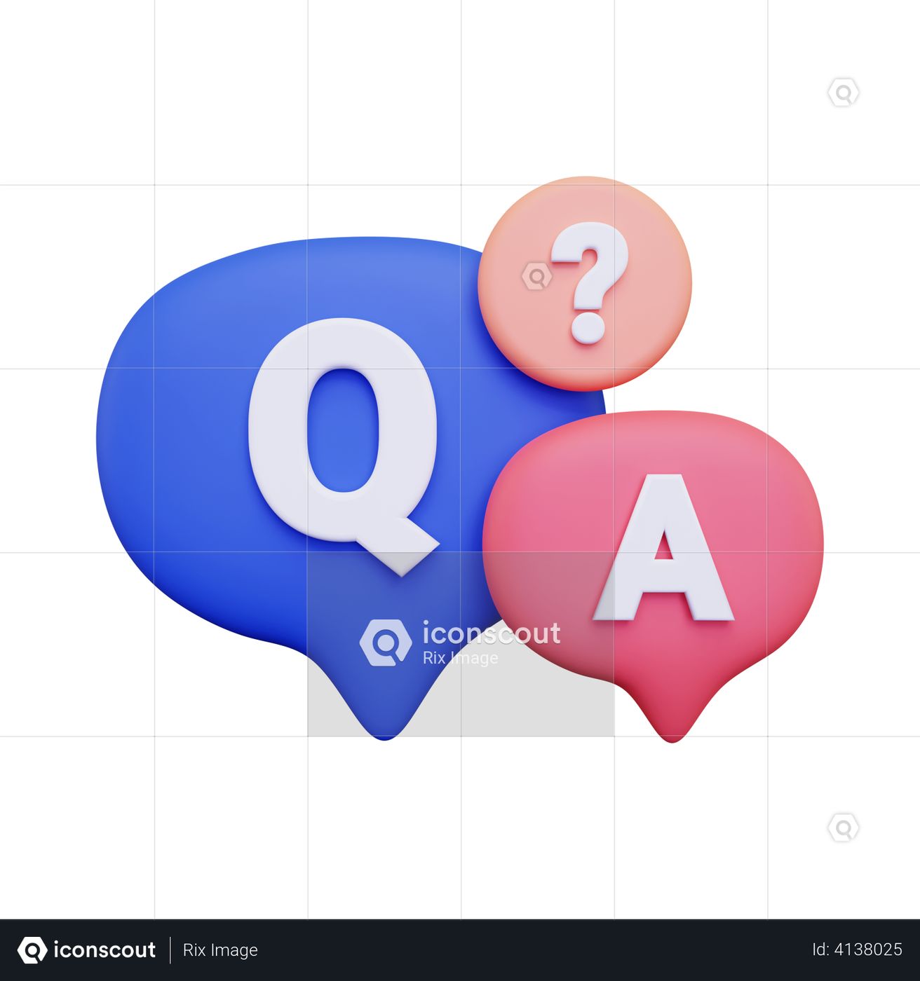 Premium Question and Answer 3D Illustration download in ...