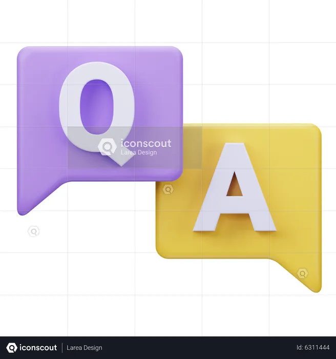 Question and Answer  3D Icon