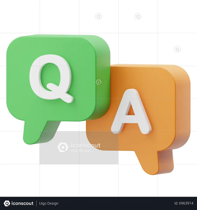 Question Answer  3D Icon