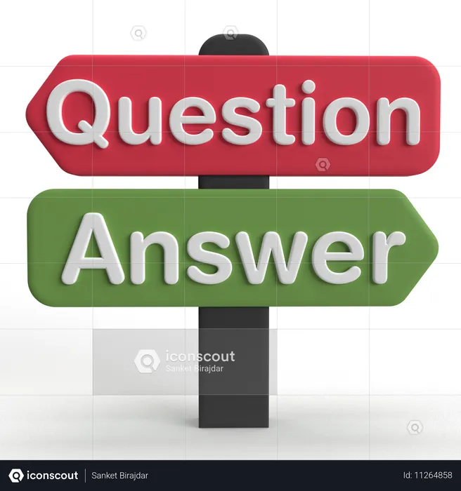 Question Answer  3D Icon