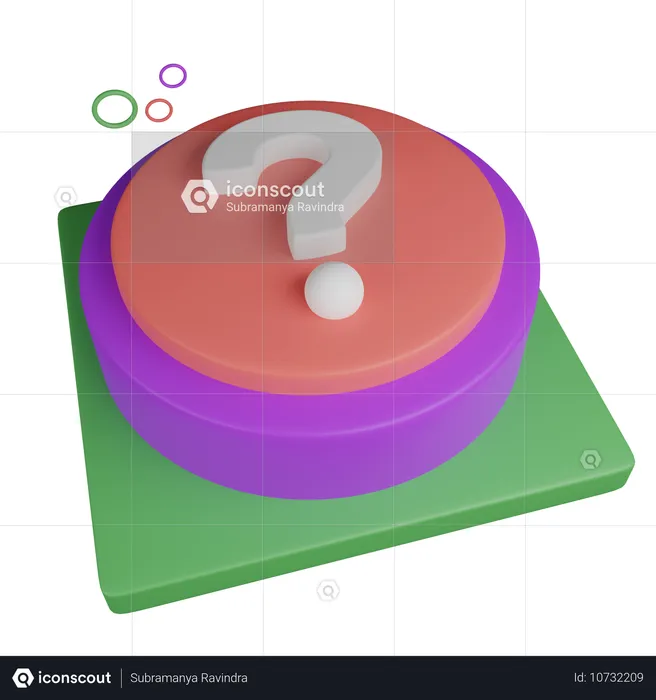 Question button  3D Icon