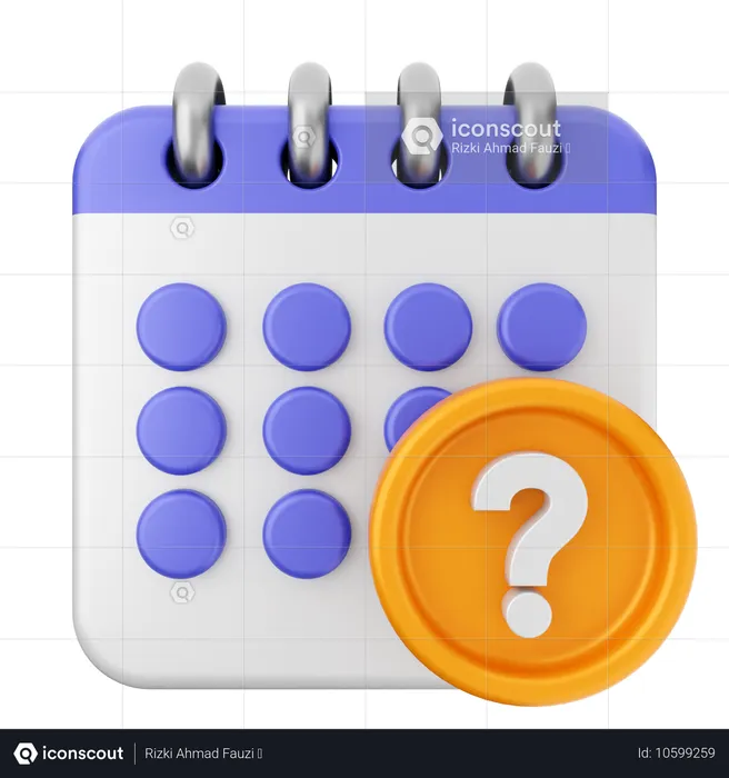 Calendrier des questions  3D Icon