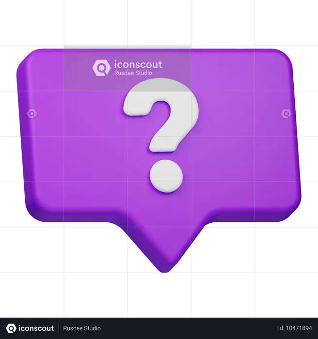 Question Chat  3D Icon