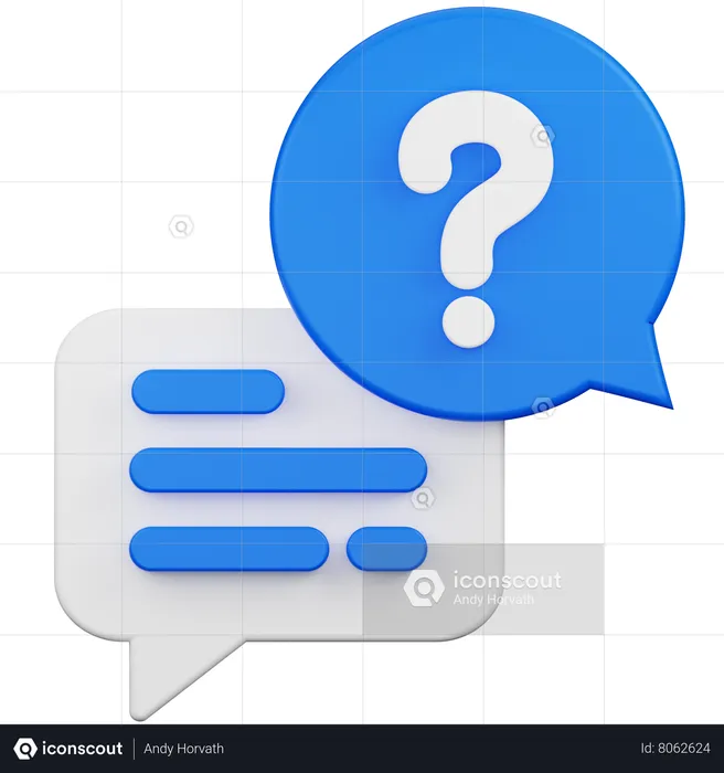 Question client  3D Icon