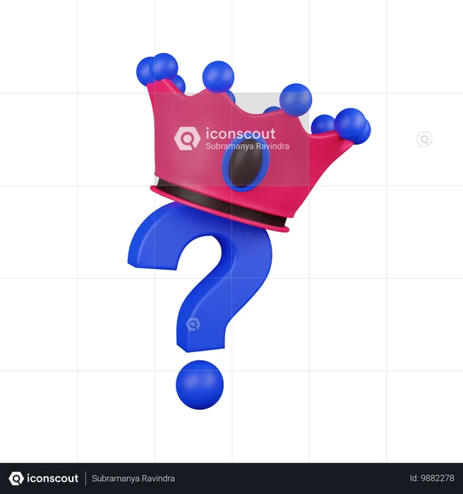 Couronne de questions  3D Icon